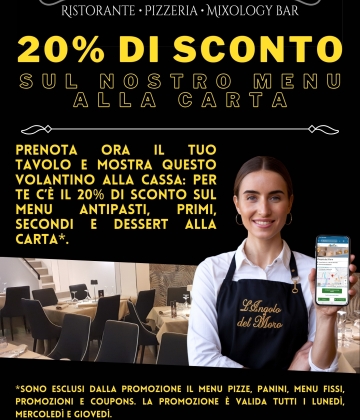 20% sul Menu alla Carta